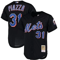 Men's Mitchell & Ness Mike Piazza New York Mets Cooperstown Collection Mesh Batting Practice Button-Up Jersey
