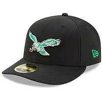 Men's New Era Black Philadelphia Eagles Omaha Low Profile 59FIFTY Hat - Classic