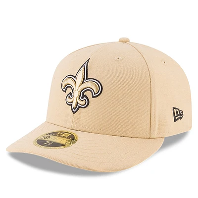 Men's New Era Gold New Orleans Saints Omaha Low Profile 59FIFTY Structured Hat