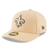 Men's New Era Gold New Orleans Saints Omaha Low Profile 59FIFTY Structured Hat