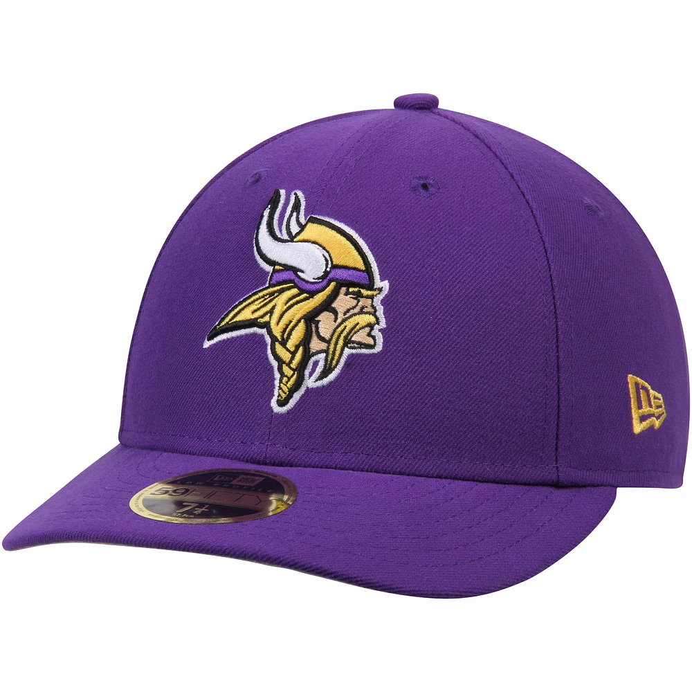 Men's New Era Purple Minnesota Vikings Omaha Low Profile 59FIFTY Structured Hat