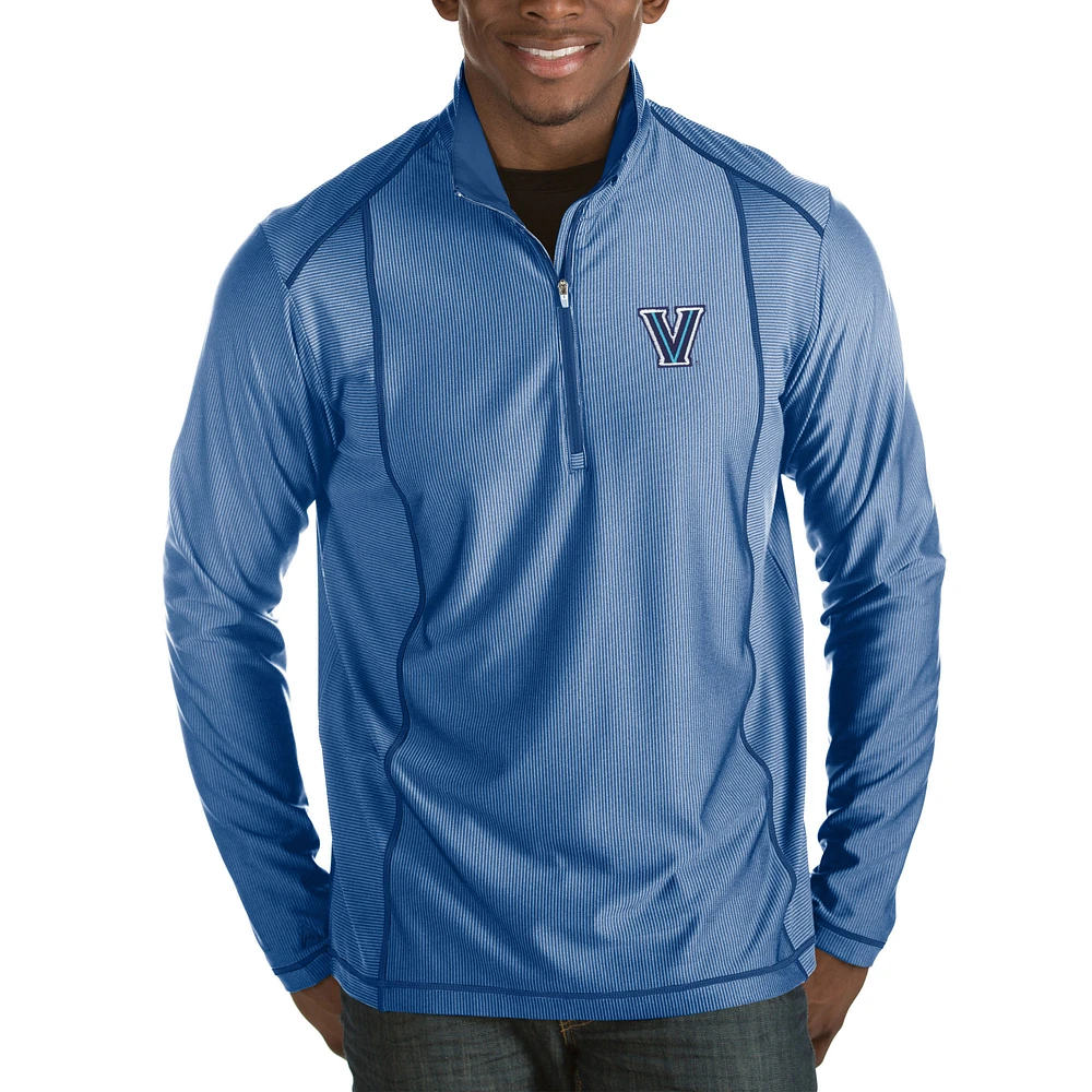 Men's Antigua Royal Villanova Wildcats Tempo 1/2-Zip Desert Dry Pullover Jacket