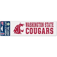 WinCraft Washington State Cougars 3" x 10" Stacked Perfect Cut Decal