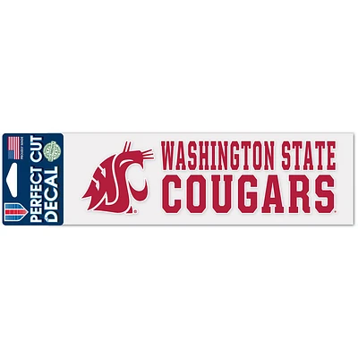 WinCraft Washington State Cougars 3" x 10" Stacked Perfect Cut Decal