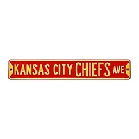 Red Kansas City Chiefs 6" x 36" Steel Street Sign