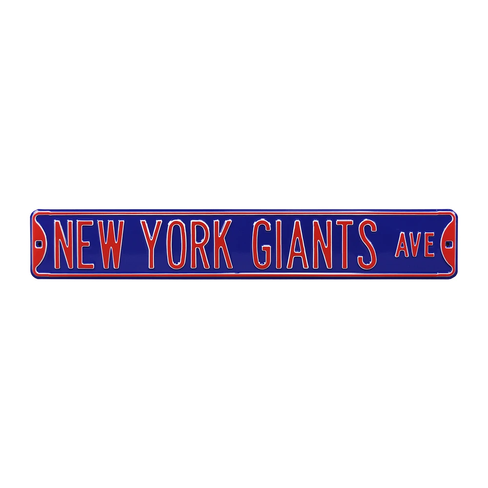 Royal New York Giants Ave 6" x 36" Steel Street Sign