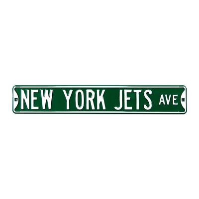Green New York Jets 6" x 36" Steel Street Sign