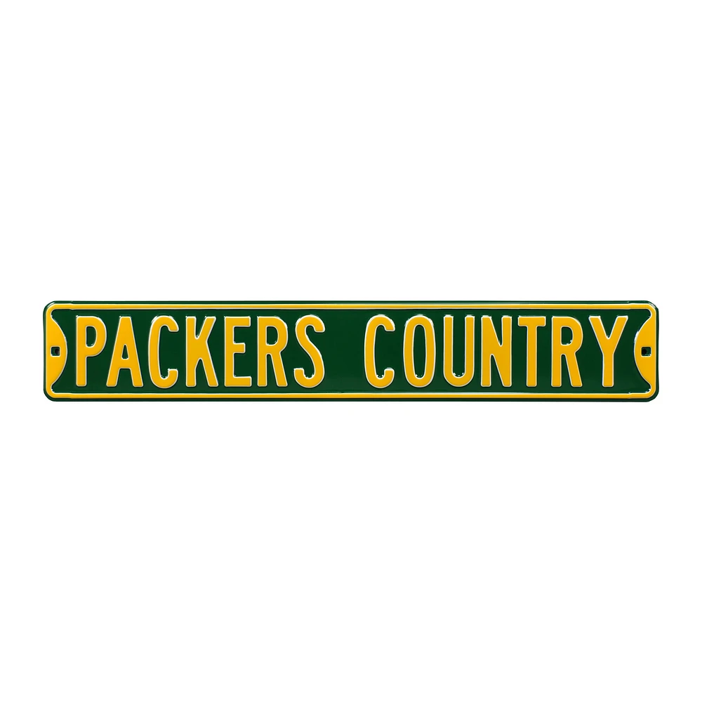 Green Green Bay Packers Country 6" x 36" Steel Street Sign