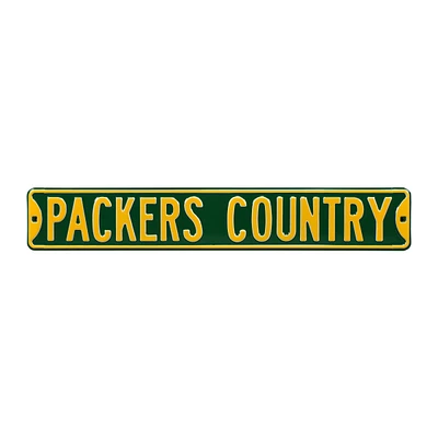 Green Green Bay Packers Country 6" x 36" Steel Street Sign