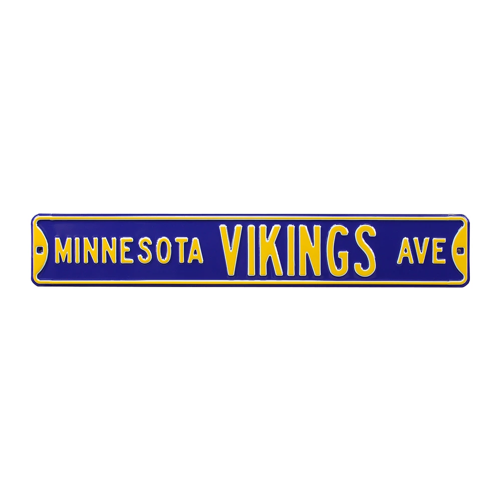 Purple Minnesota Vikings 6" x 36" Steel Street Sign
