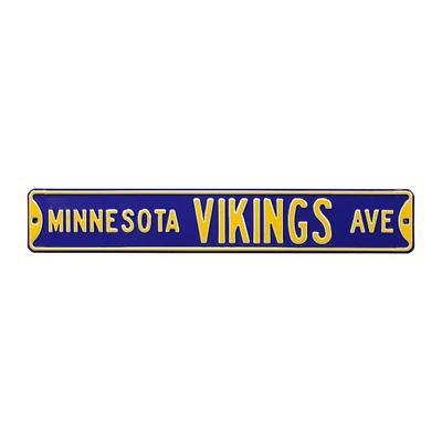 Purple Minnesota Vikings 6" x 36" Steel Street Sign