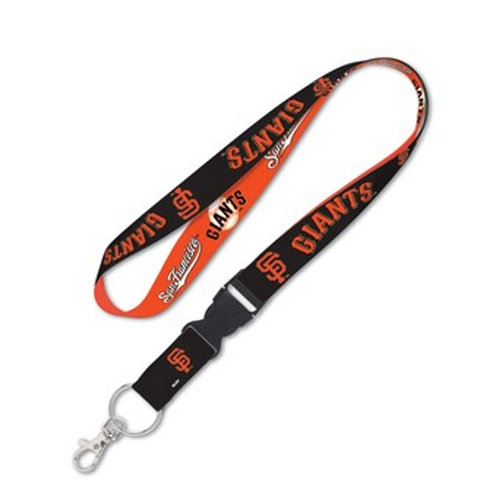 WinCraft San Francisco Giants Black Reversible Lanyard with Detachable Buckle