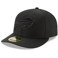 Men's New Era Black Buffalo Bills Black on Black Low Profile 59FIFTY II Fitted Hat