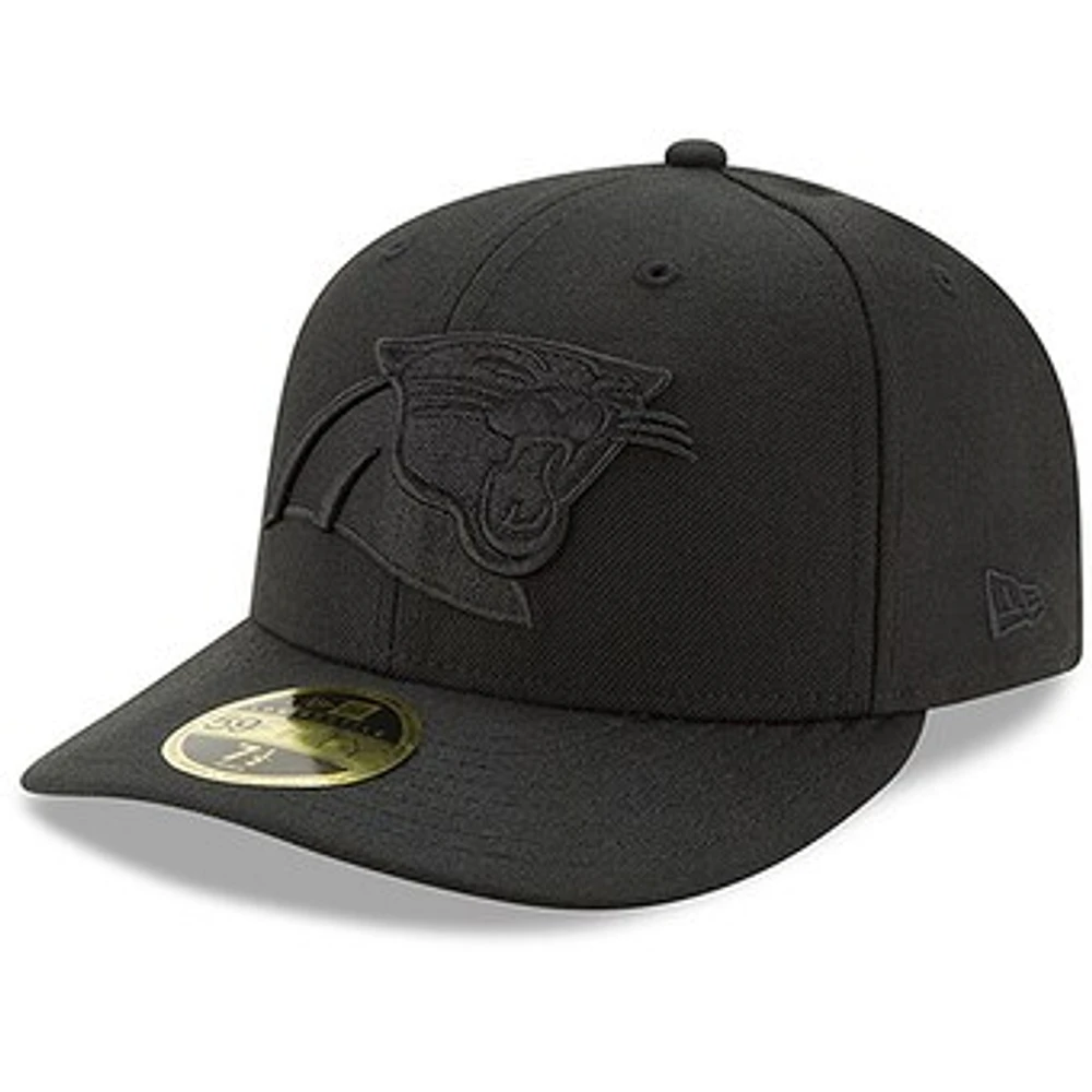 Men's New Era Black Carolina Panthers on Low Profile 59FIFTY II Fitted Hat