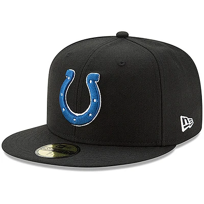 Men's New Era Black Indianapolis Colts Omaha 59FIFTY Fitted Hat