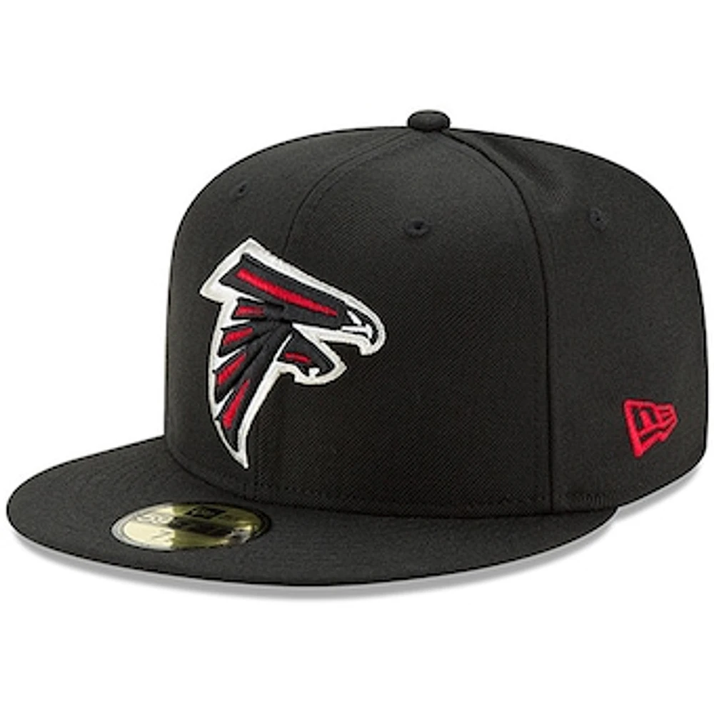 Men's New Era Black Atlanta Falcons Omaha 59FIFTY Fitted Hat