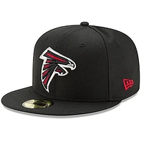 Men's New Era Black Atlanta Falcons Omaha 59FIFTY Fitted Hat