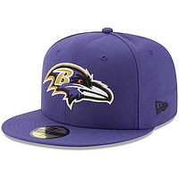 Men's New Era Purple Baltimore Ravens Omaha 59FIFTY Fitted Hat