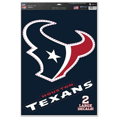 WinCraft Houston Texans 11" x 17" Name & Logo Multi-Use Decal Sheet