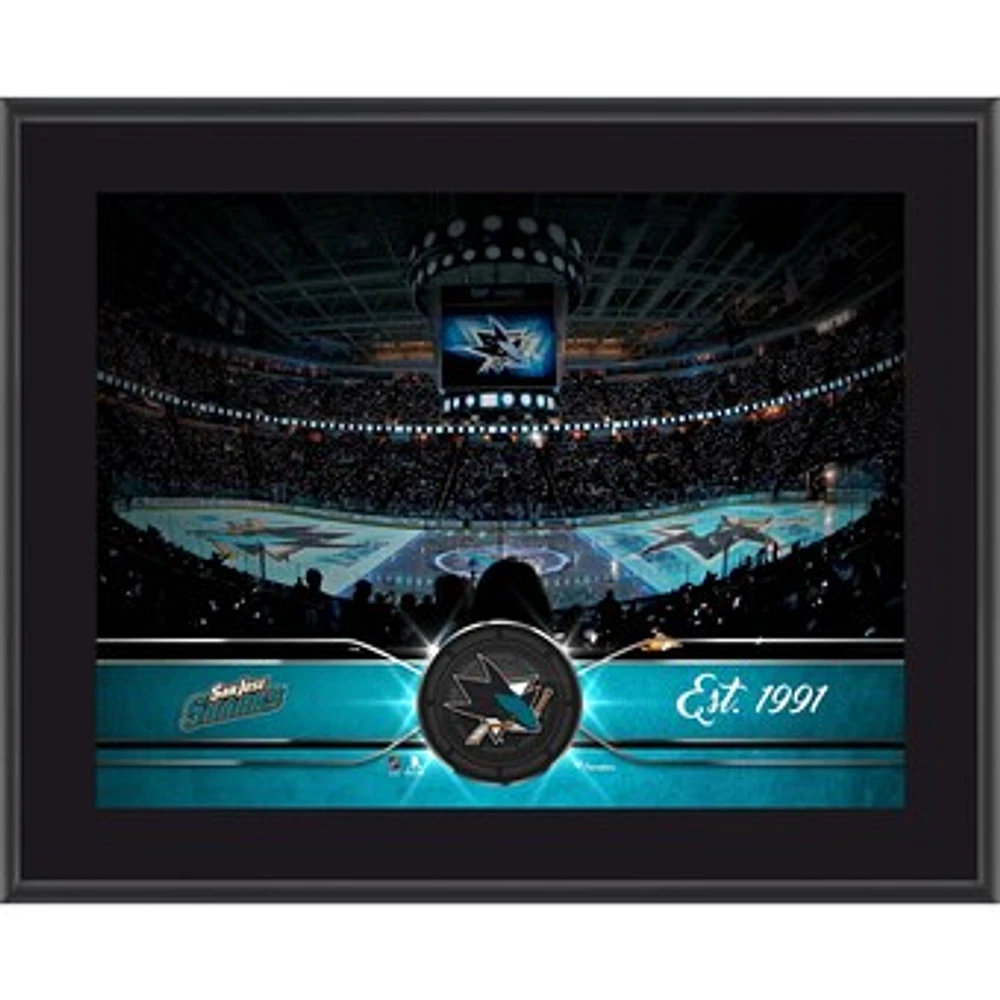 San Jose Sharks 10.5" x 13" Sublimated Team Plaque