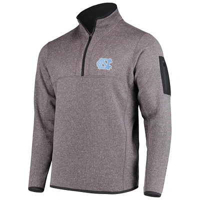 Men's Antigua Charcoal North Carolina Tar Heels Fortune Half-Zip Sweatshirt