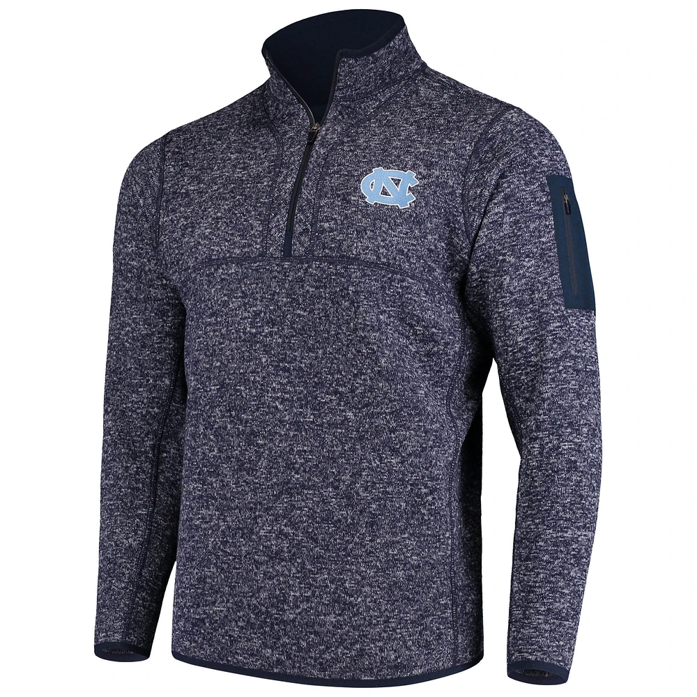 Men's Antigua Navy North Carolina Tar Heels Fortune Half-Zip Sweatshirt