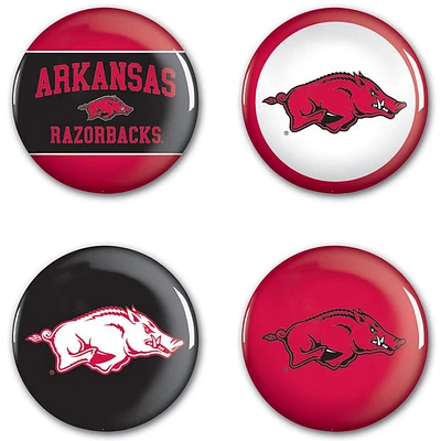 WinCraft Arkansas Razorbacks 4-Pack Buttons