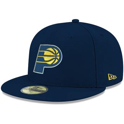 Men's New Era Navy Indiana Pacers Official Team Color 59FIFTY Fitted Hat