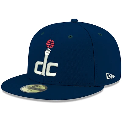 Men's New Era Navy Washington Wizards Official Team Color 59FIFTY Fitted Hat