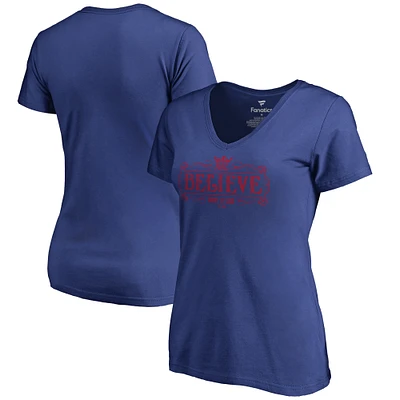 Women's Royal Real Salt Lake Hometown Collection Battle Hymn V-Neck T-Shirt