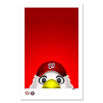 Washington Nationals 11" x 17" Minimalist Screech Wall Art