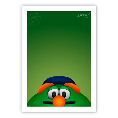 Boston Red Sox 14" x 20" Minimalist Wally The Green Monster Mascot Wall Art