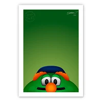 Boston Red Sox 14" x 20" Minimalist Wally The Green Monster Mascot Wall Art