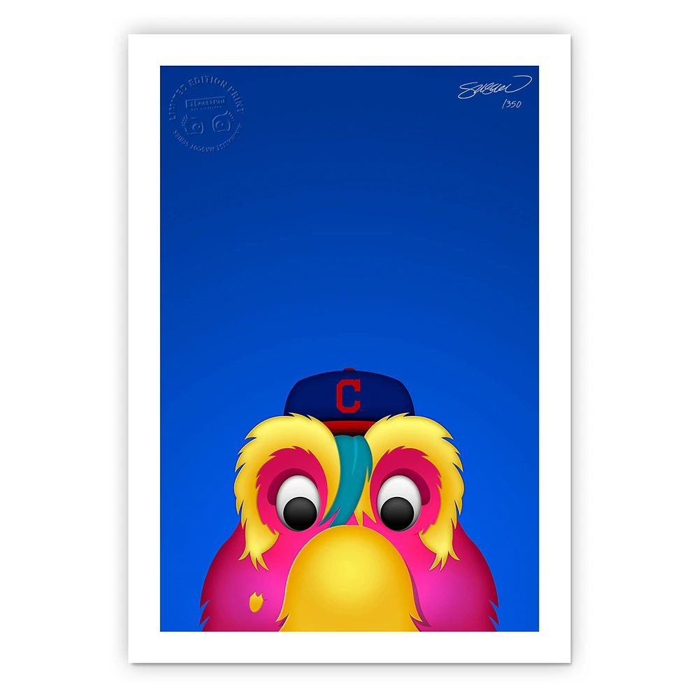 Cleveland Indians 14" x 20" Minimalist Slider Mascot Wall Art