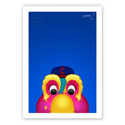 Cleveland Indians 14" x 20" Minimalist Slider Mascot Wall Art