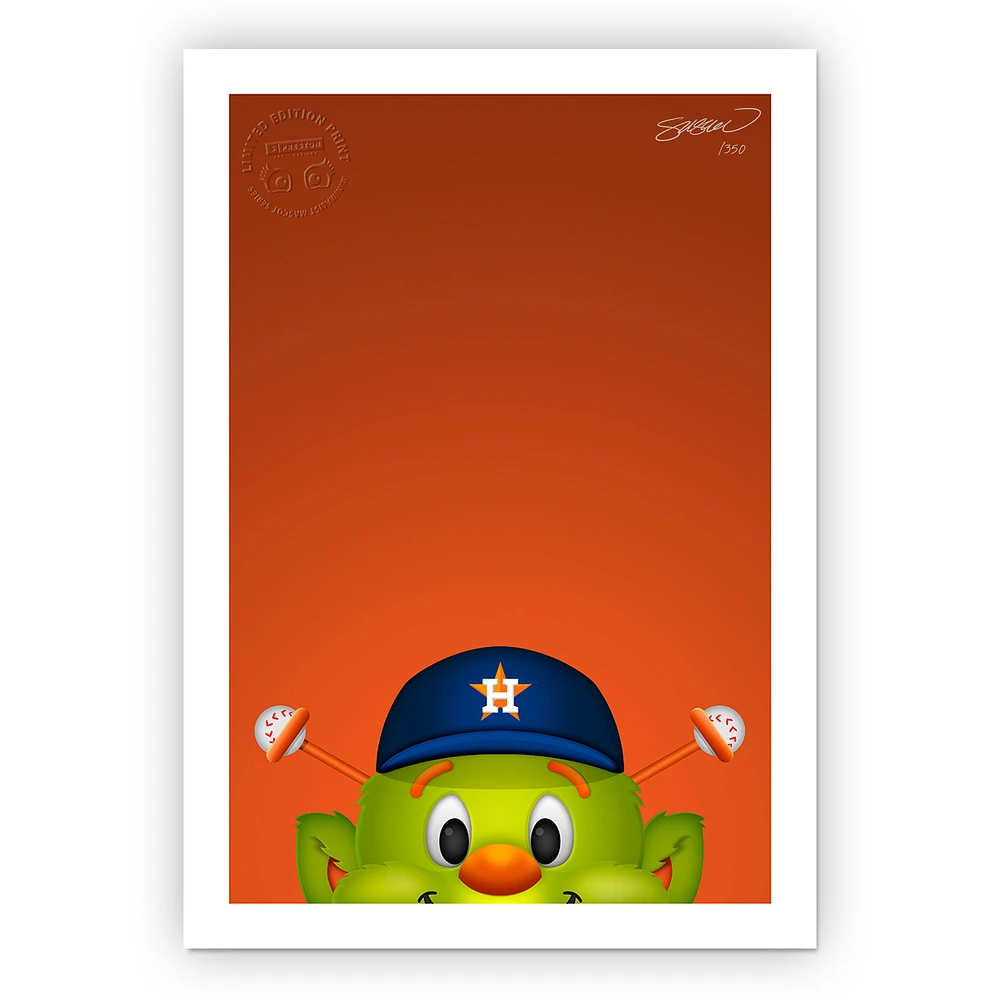 Houston Astros 14" x 20" Minimalist Orbit Mascot Wall Art