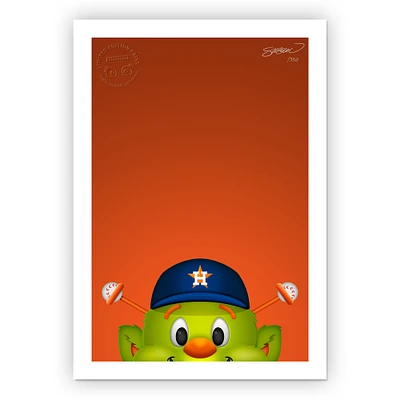 Houston Astros 14" x 20" Minimalist Orbit Mascot Wall Art