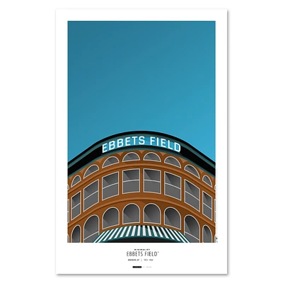 Brooklyn Dodgers 11" x 17" Minimalist Ebbets Field Wall Art