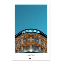 Brooklyn Dodgers 11" x 17" Minimalist Ebbets Field Wall Art