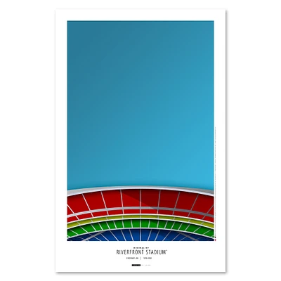 Cincinnati Reds 11" x 17" Minimalist Riverfront Stadium Wall Art