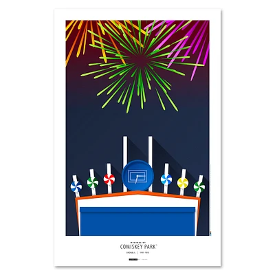 Chicago White Sox 11" x 17" Minimalist Comiskey Park Wall Art