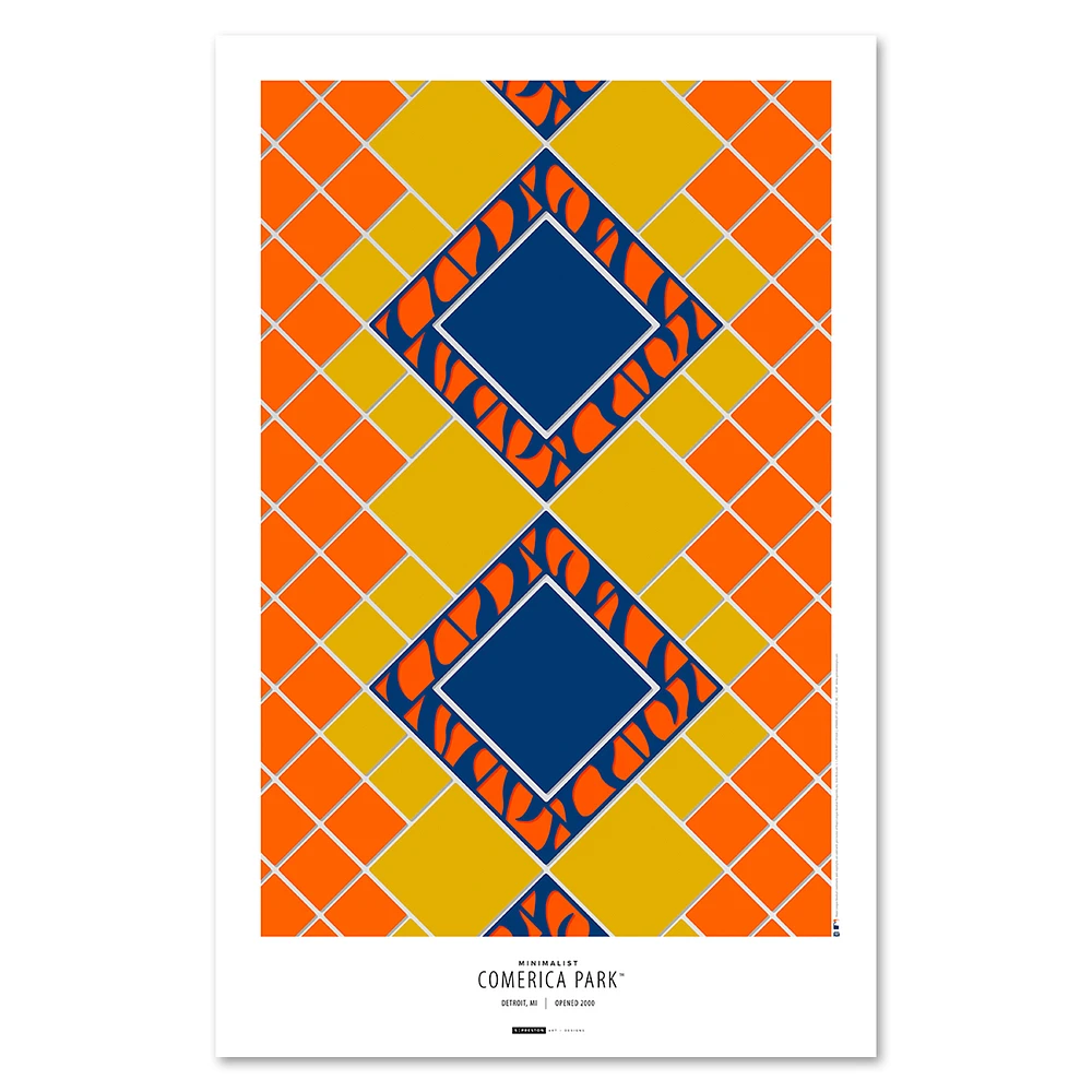 Detroit Tigers 11" x 17" Minimalist Comerica Park Wall Art