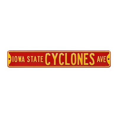 Cardinal Iowa State Cyclones 6" x 36" College Ave Street Sign