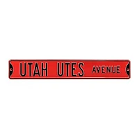 Red Utah Utes 6" x 36" College Ave Street Sign