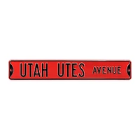 Red Utah Utes 6" x 36" College Ave Street Sign