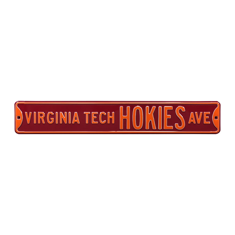 Maroon Virginia Tech Hokies 6" x 36" College Ave Street Sign