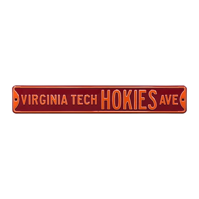 Maroon Virginia Tech Hokies 6" x 36" College Ave Street Sign
