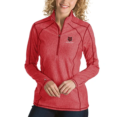 Women's Antigua Red Arkansas State Red Wolves Tempo 1/4-Zip Desert Dry Pullover Jacket