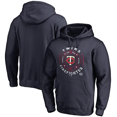 Men's Navy Minnesota Twins Firefighter Pullover Hoodie