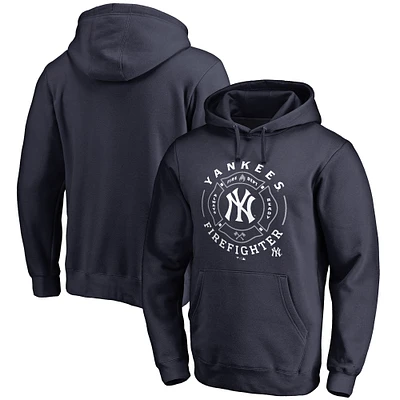 Men's Navy New York Yankees Firefighter Pullover Hoodie